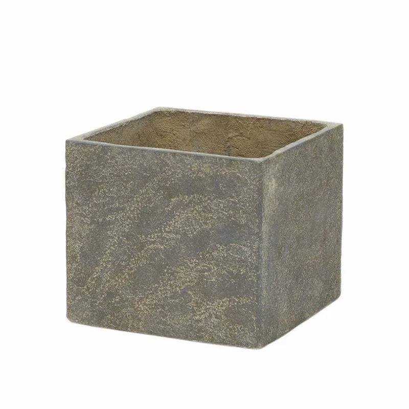 Apta 25cm Cut Stone Cube Planter - Mill Race Garden Centre