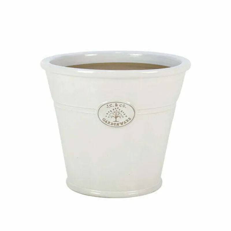 JC and Co White Cone Plant Pot 31cm - Mill Race Garden Centre