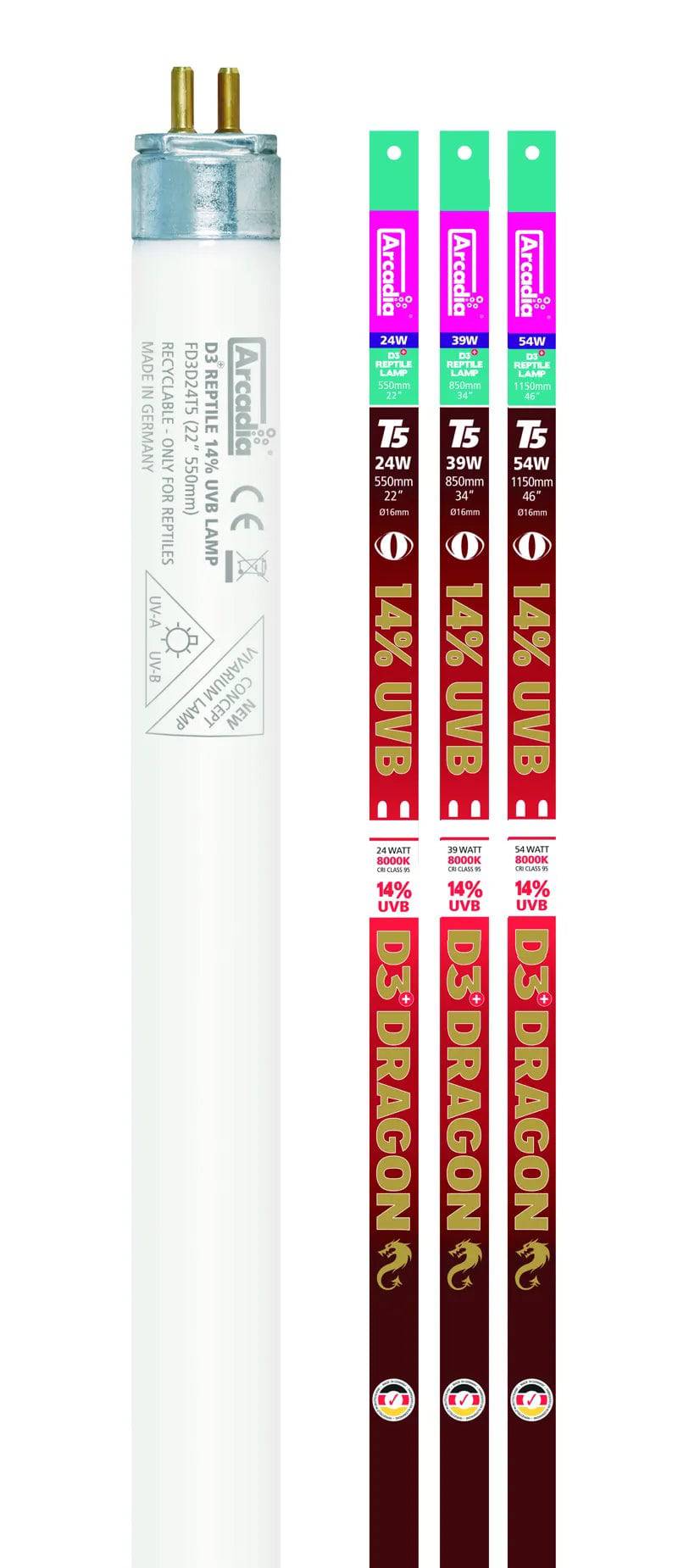 Arcadia 54W Dragon Lamp 14% HO T5 - Mill Race Garden Centre