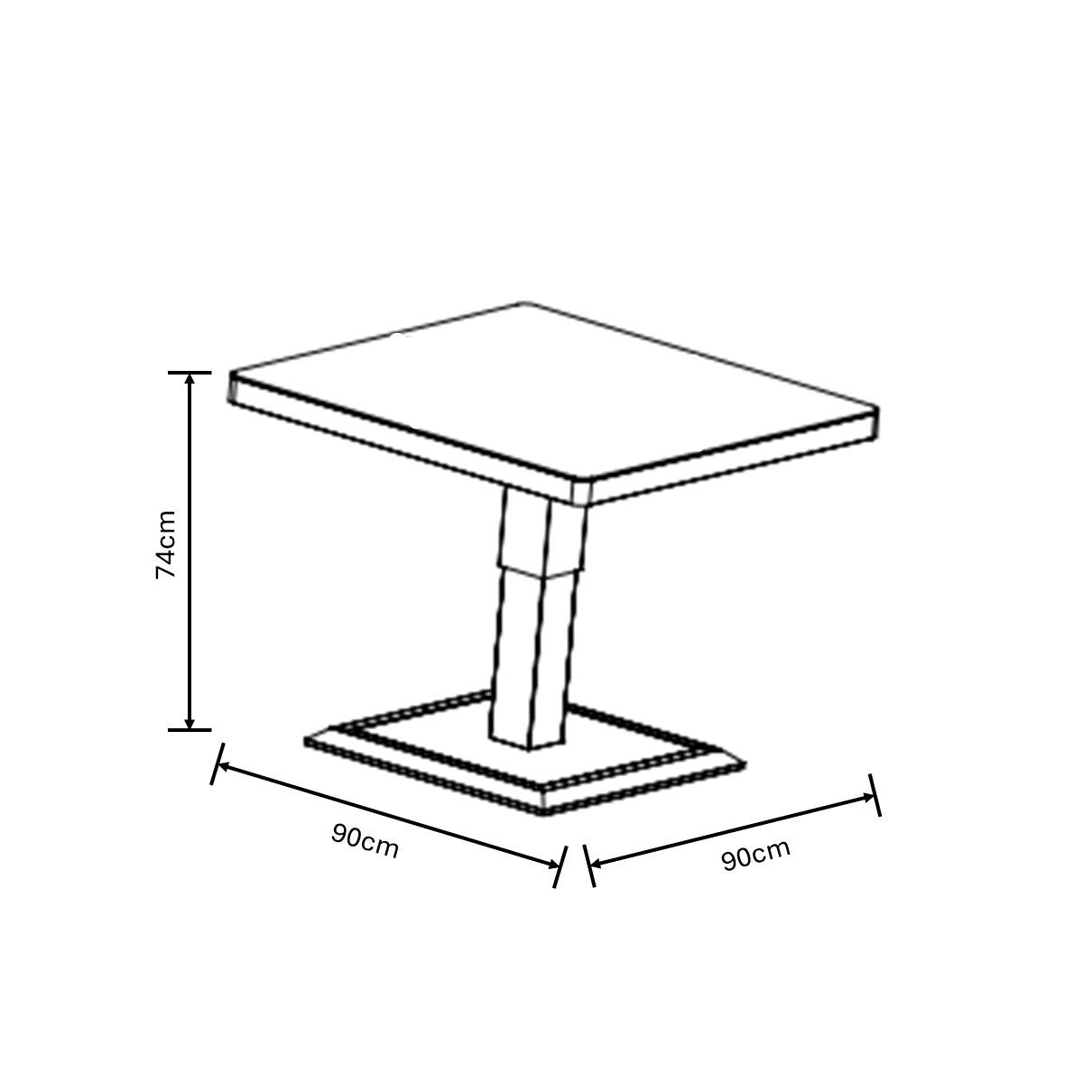 Hartman Aries Square Casual Adjustable Table Dining Set - Mill Race Garden Centre