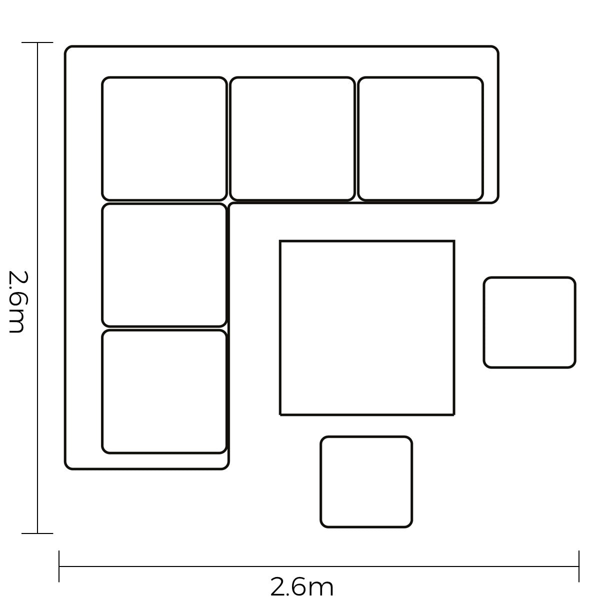 Hartman Aries Square Casual Adjustable Table Dining Set - Mill Race Garden Centre