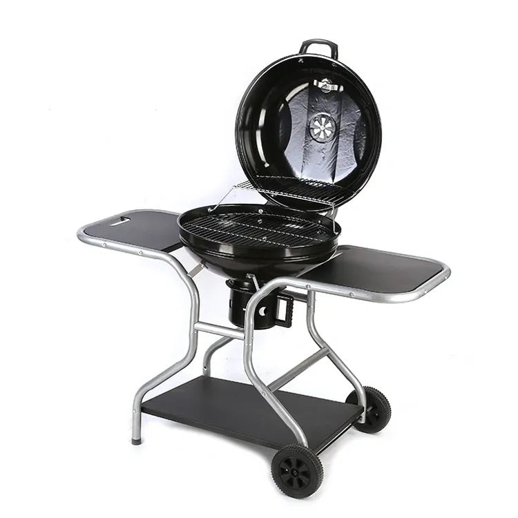 Atom Grills 22" Kettle Charcoal BBQ Grill With Side Shelves - Mill Race Garden Centre