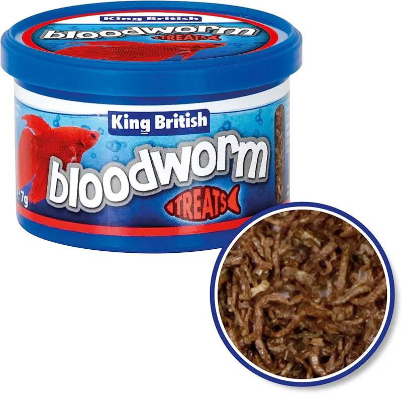 King British Dried Bloodworm Fish Treats 7g - Mill Race Garden Centre