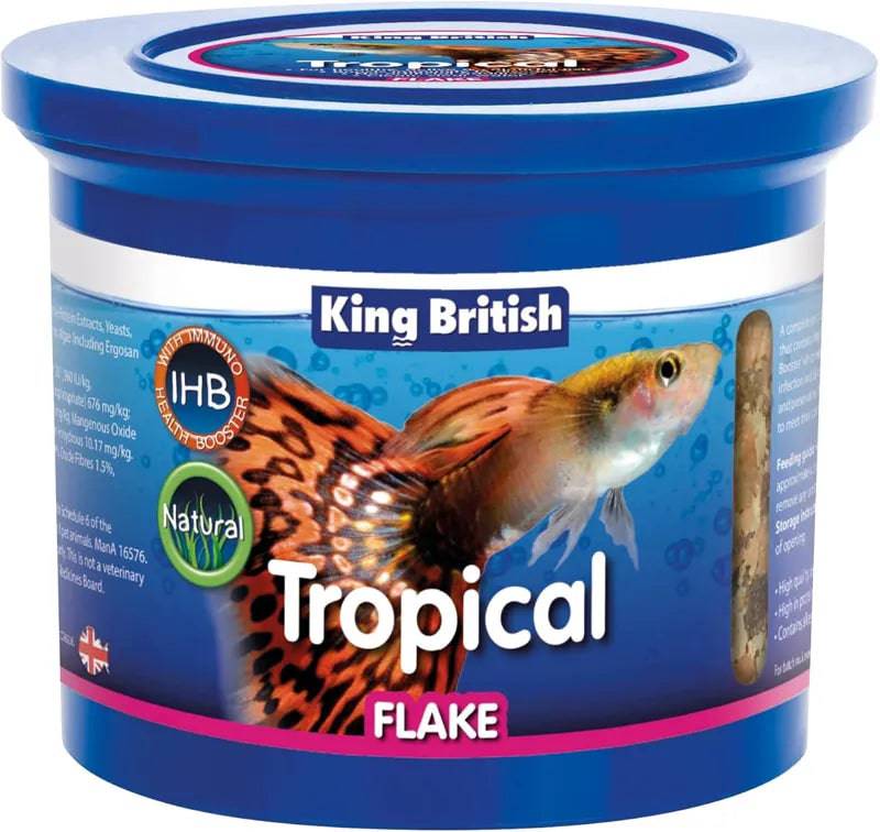 King British Tropical Fish Flake Food 200g - Mill Race Garden Centre