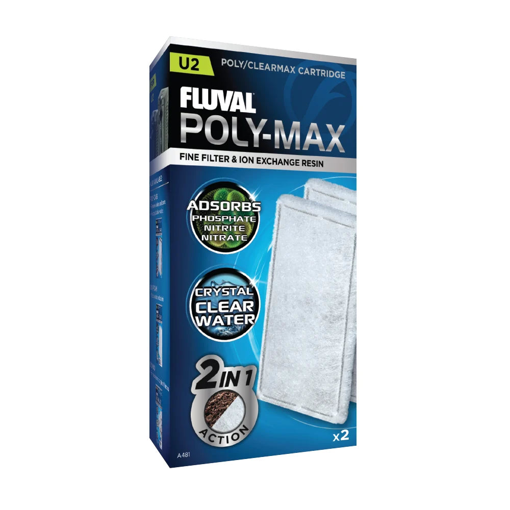 Fluval Poly-Max Cartridge for U2 Underwater Filter, 2-Pack - Mill Race Garden Centre