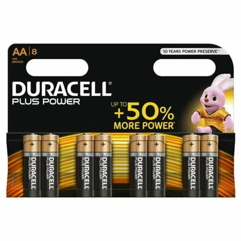 Duracell Plus AA 8pk - Mill Race Garden Centre