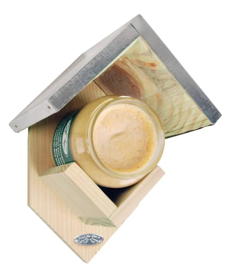 Peanut Butter Feeder With Zinc Roof Inc. Peanut Butt - Mill Race Garden Centre