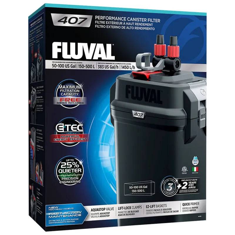 Fluval 407 Performance Canister Filter - Mill Race Garden Centre