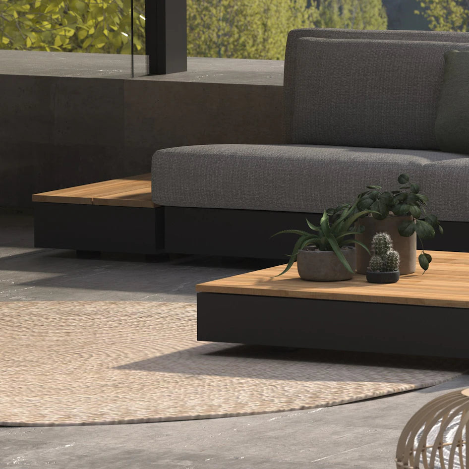 4 Seasons Outdoors Ibiza Corner Modular Sofa with Coffee Table and Side Table - Mill Race Garden Centre