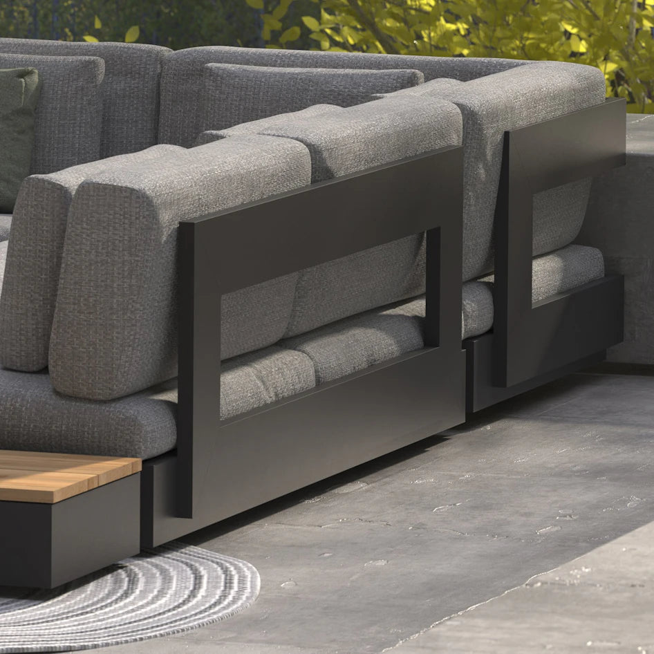 4 Seasons Outdoors Ibiza Corner Modular Sofa with Coffee Table and Side Table - Mill Race Garden Centre