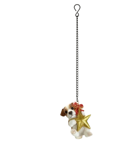 Pet Pal Hanging Jack Russell with Star by Vivid Arts - Mill Race Garden Centre