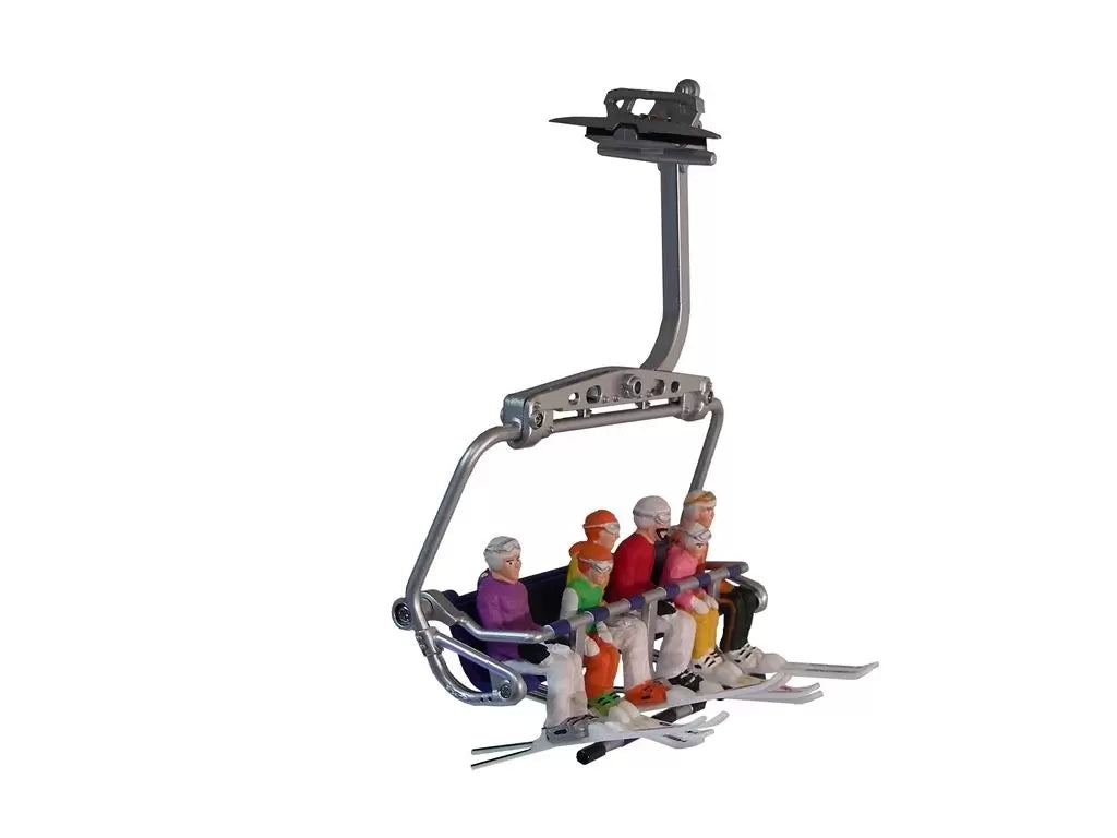 Sitting Skiers Figures - 6PC by Jagerndorfer - Mill Race Garden Centre