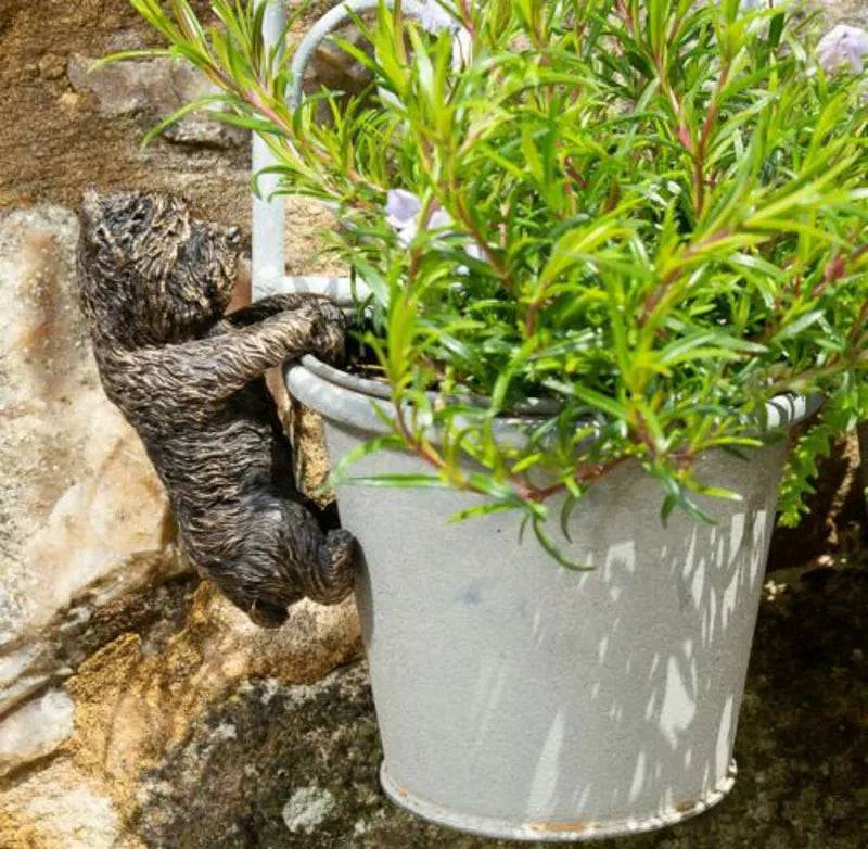 Pot Buddy Antique Bronze West Highland Terrier - Mill Race Garden Centre