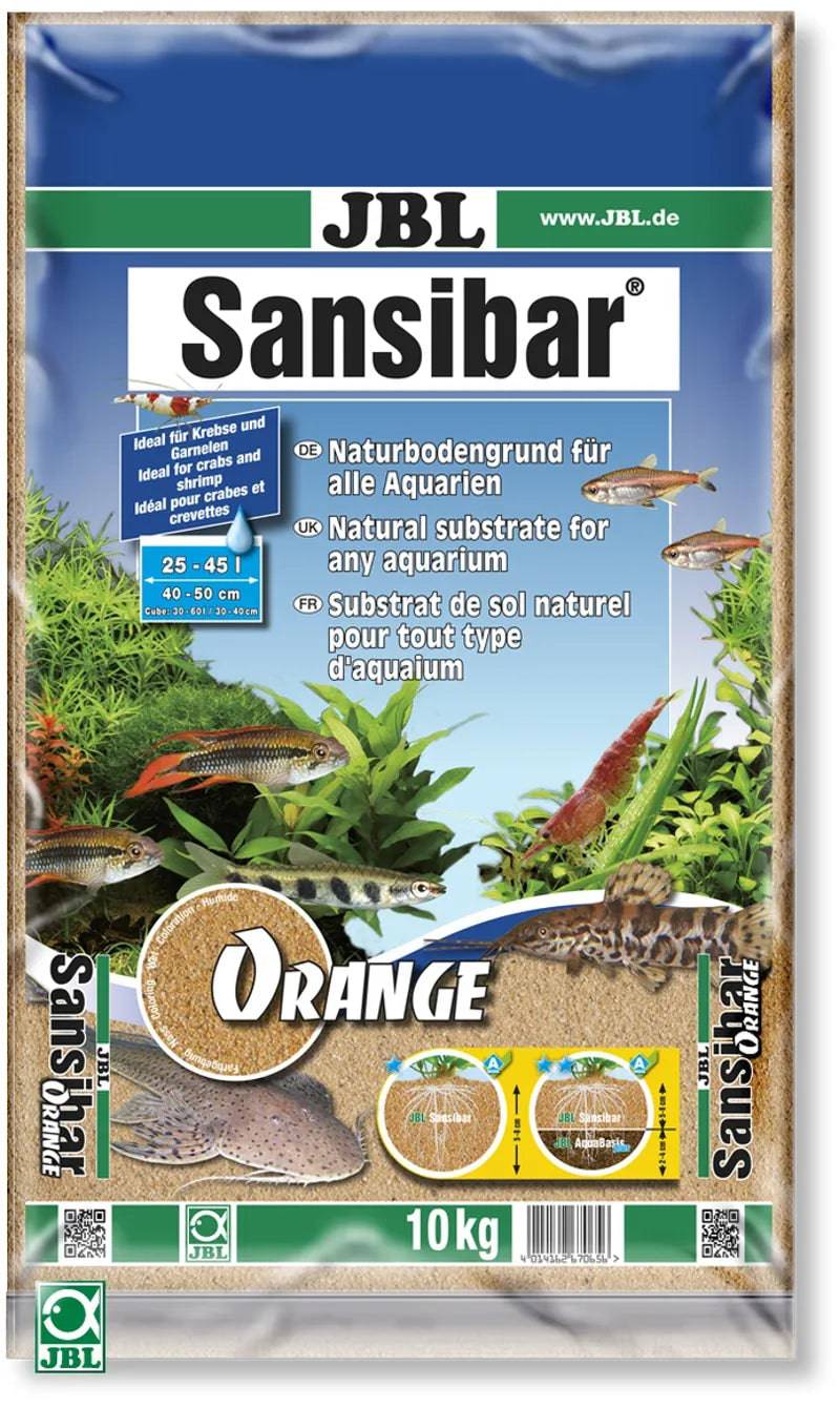 JBL Sansibar Orange Fine Aquarium Sand Substrate 10kg - Mill Race Garden Centre