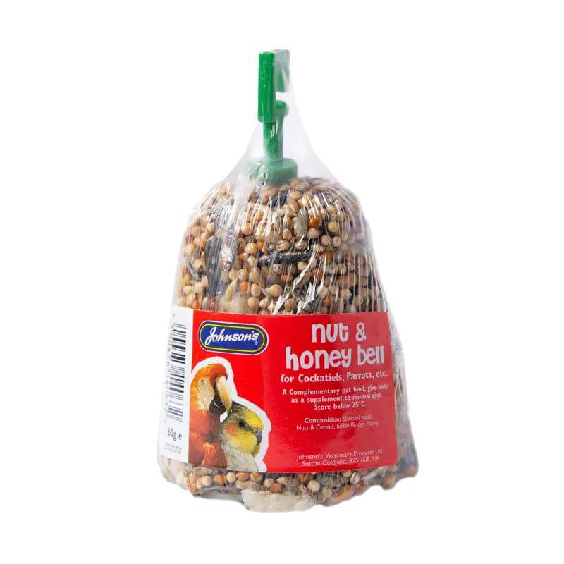 Johnsons Nut and Honey Bell for Cockatiels and Parrots - Mill Race Garden Centre