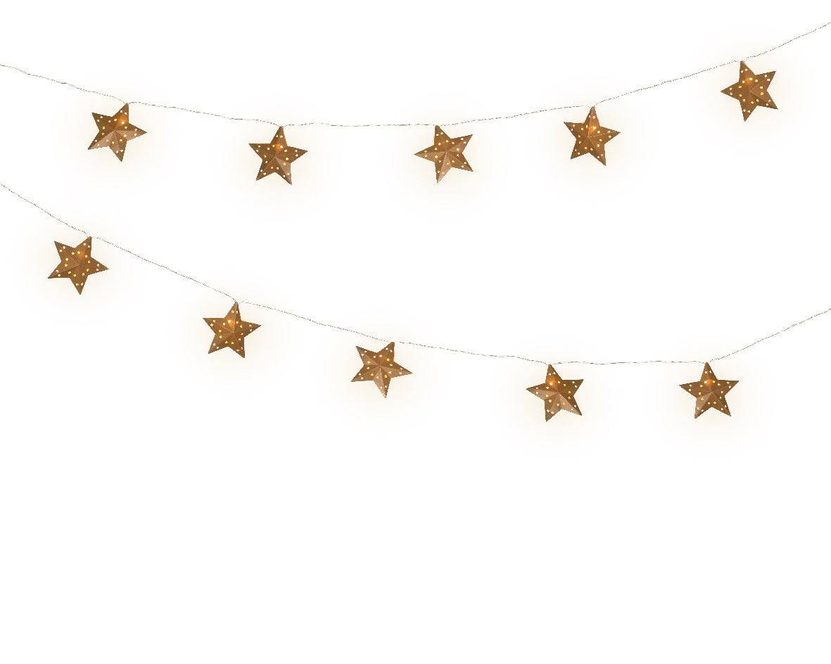 225cm LED Star Decoration Paper String Lights by Lumineo - Mill Race Garden Centre