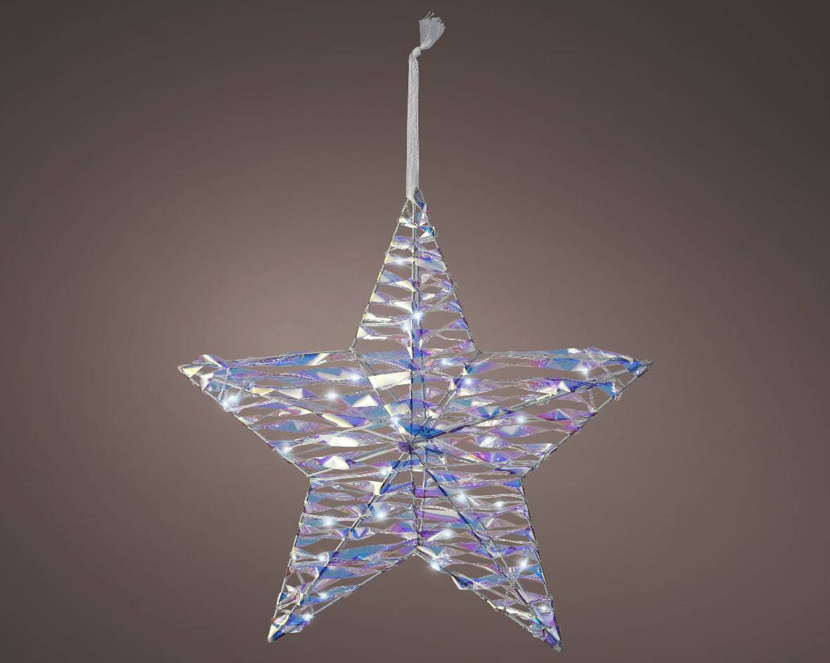 28cm Micro LED Star Decoration Light by Lumineo - Mill Race Garden Centre