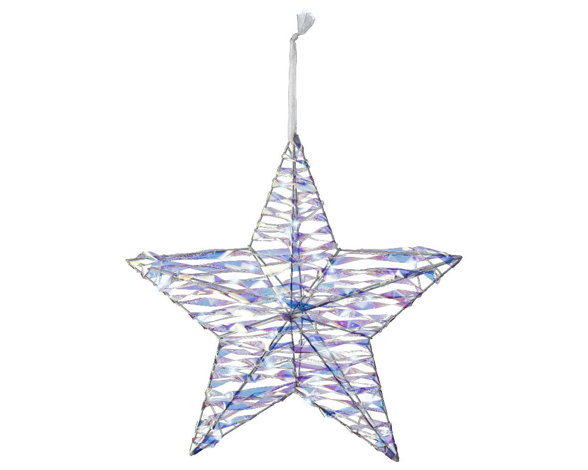 28cm Micro LED Star Decoration Light by Lumineo - Mill Race Garden Centre