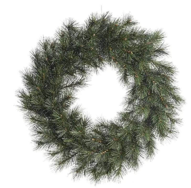 60cm Indoor Frosted Malmo Wreath - Mill Race Garden Centre