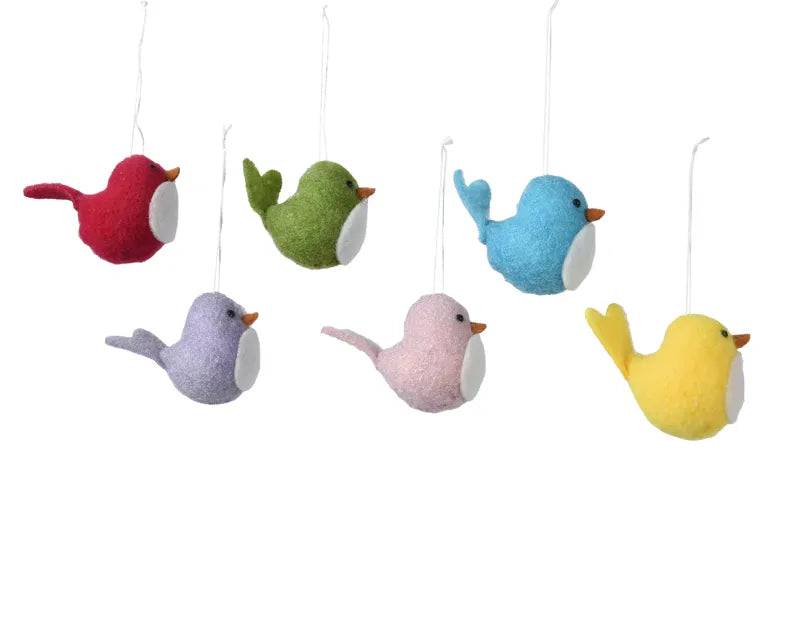 Hanging Felt Bird Easter Decoration Assorted by Decoris - Mill Race Garden Centre
