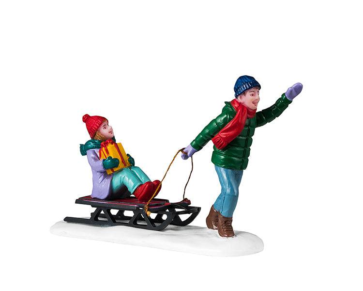 Christmas Eve Visit Lemax Christmas Village Figurine - Mill Race Garden Centre
