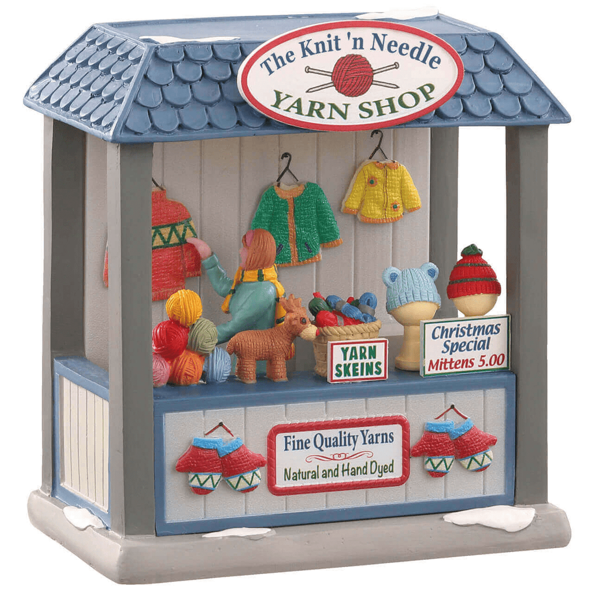 The Knit 'N Needle Yarn Shop Lemax Christmas Village Table Accent - Mill Race Garden Centre