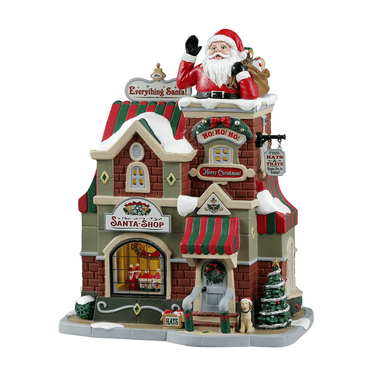 The Santa Shop Lemax Christmas Village Lighted Building - Mill Race Garden Centre