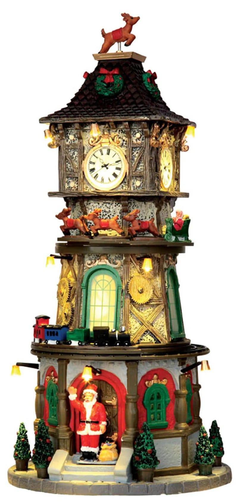 Christmas Clock Tower Lemax Christmas Village Sights and Sounds - Mill Race Garden Centre
