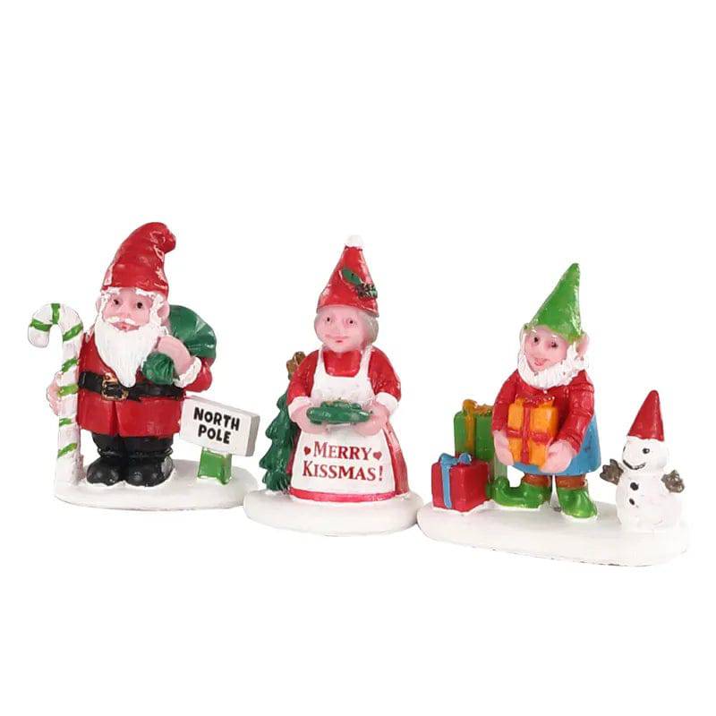 Christmas Garden Gnomes Lemax Christmas Village Accessory - Mill Race Garden Centre