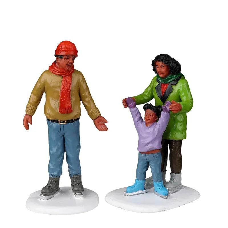 Family Ice Follies Set Of 2 Lemax Christmas Village Figurine - Mill Race Garden Centre