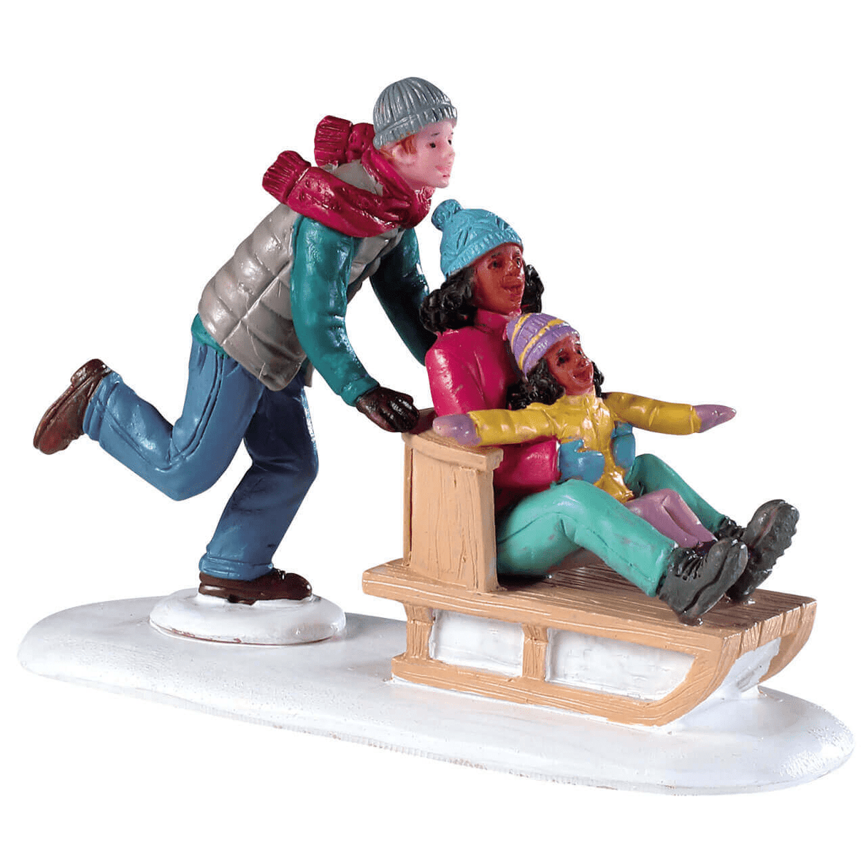 Family Snow Day Lemax Christmas Village Figurine - New for 2019. - Mill Race Garden Centre