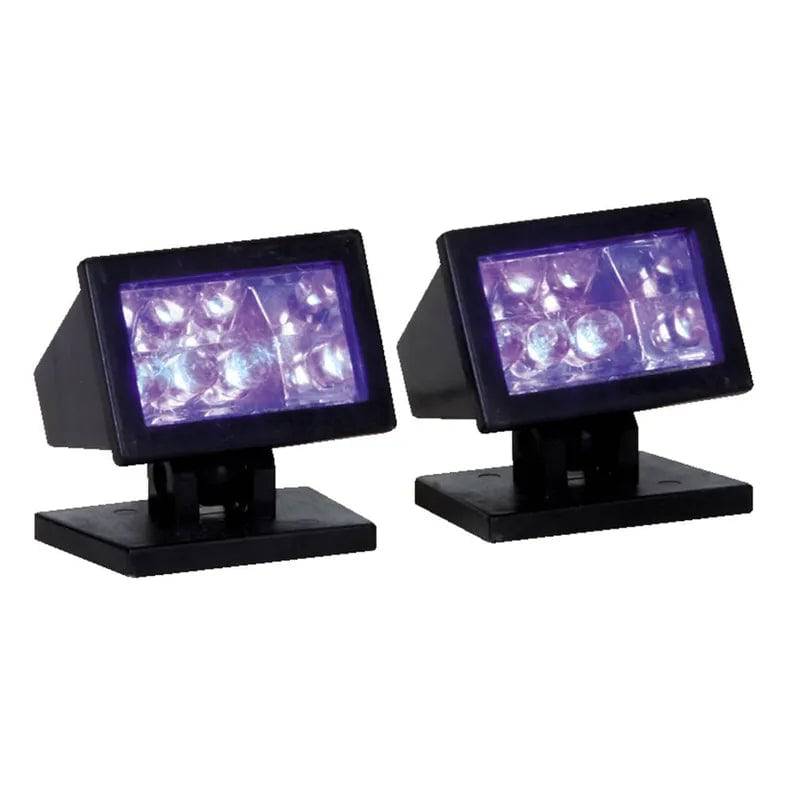 Halloween Purple Light Set Of 2 B/O 4.5V Lemax Spooky Town Accessory - Mill Race Garden Centre
