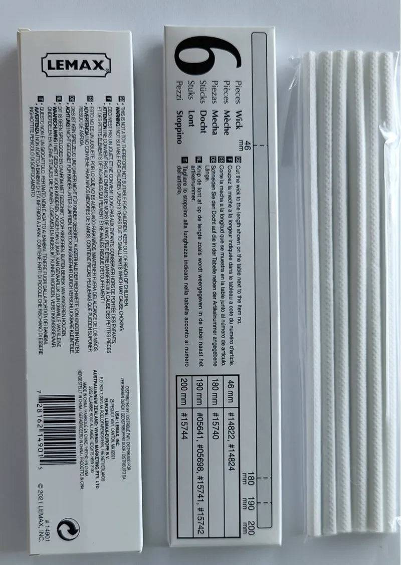 Smoking Feature Replacement Wicks SET OF 6 Lemax - Mill Race Garden Centre