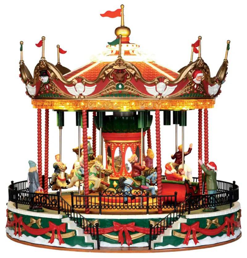 Santa Carousel Lemax Christmas Village Sights and Sounds - Mill Race Garden Centre