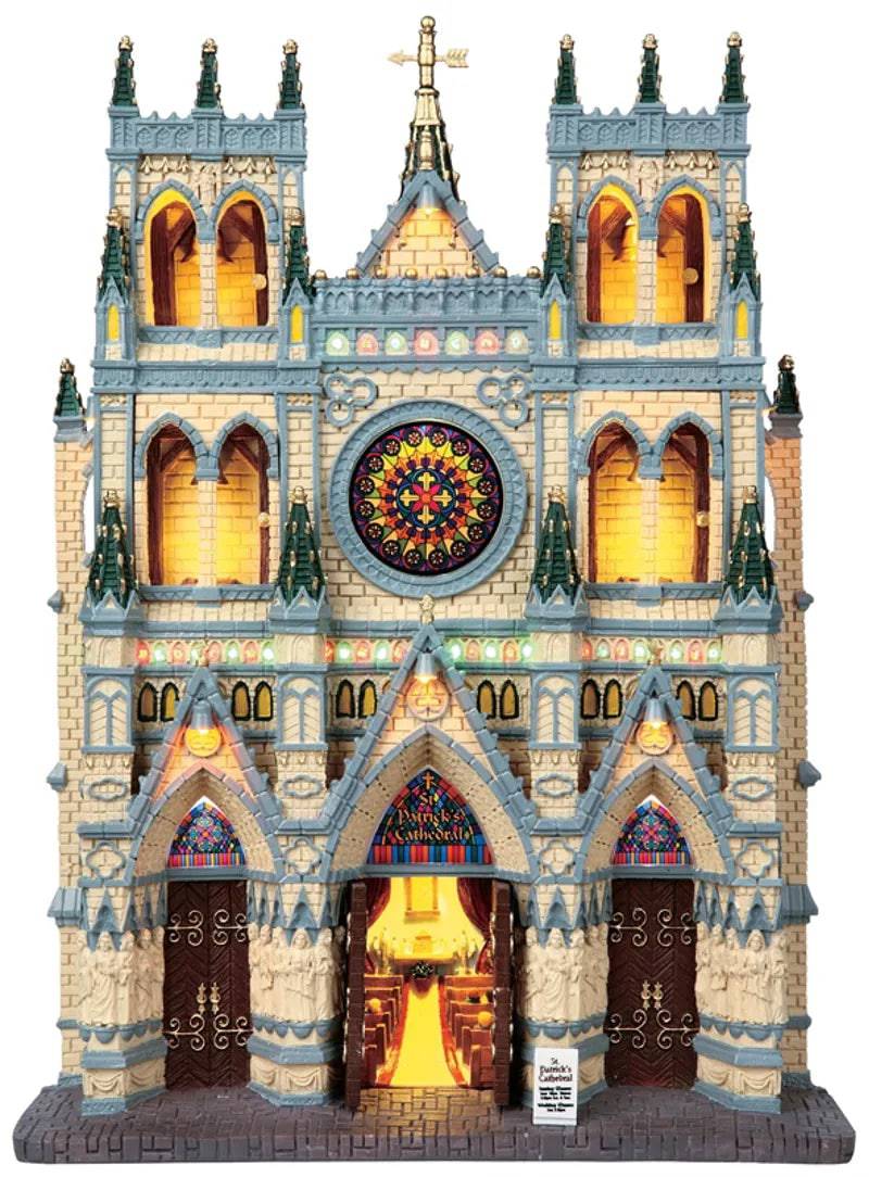 St. Patricks Cathedral Lemax Christmas Village Facades - Mill Race Garden Centre