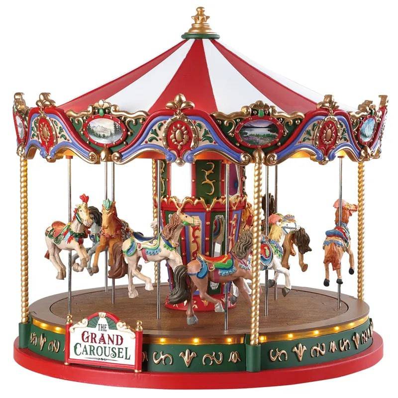 The Grand Carousel Lemax Christmas Village Sights and Sounds - Mill Race Garden Centre