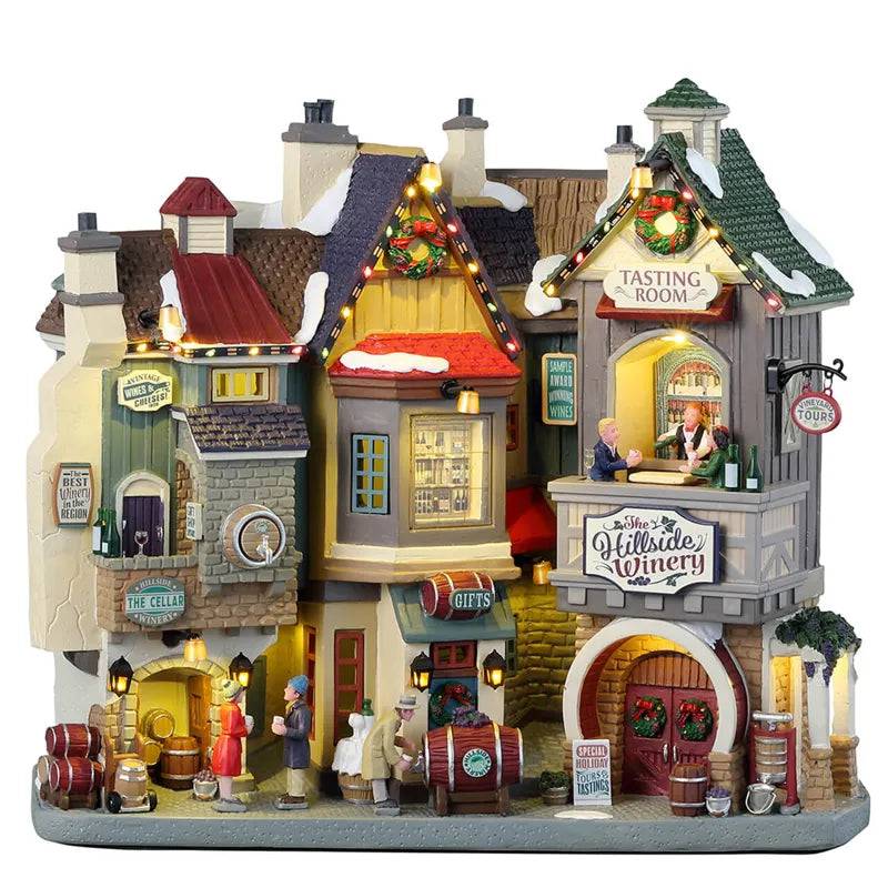 The Hillside Winery Lemax Christmas Village Illuminated Facade - Mill Race Garden Centre