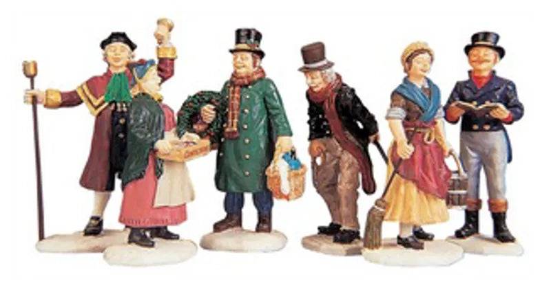 Village People 6pcs Lemax Christmas Village Figurine - Mill Race Garden Centre