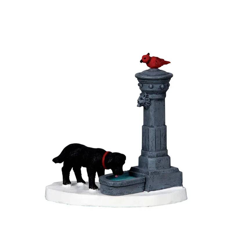 Water Fountain Lemax Christmas Village Figurine - Mill Race Garden Centre