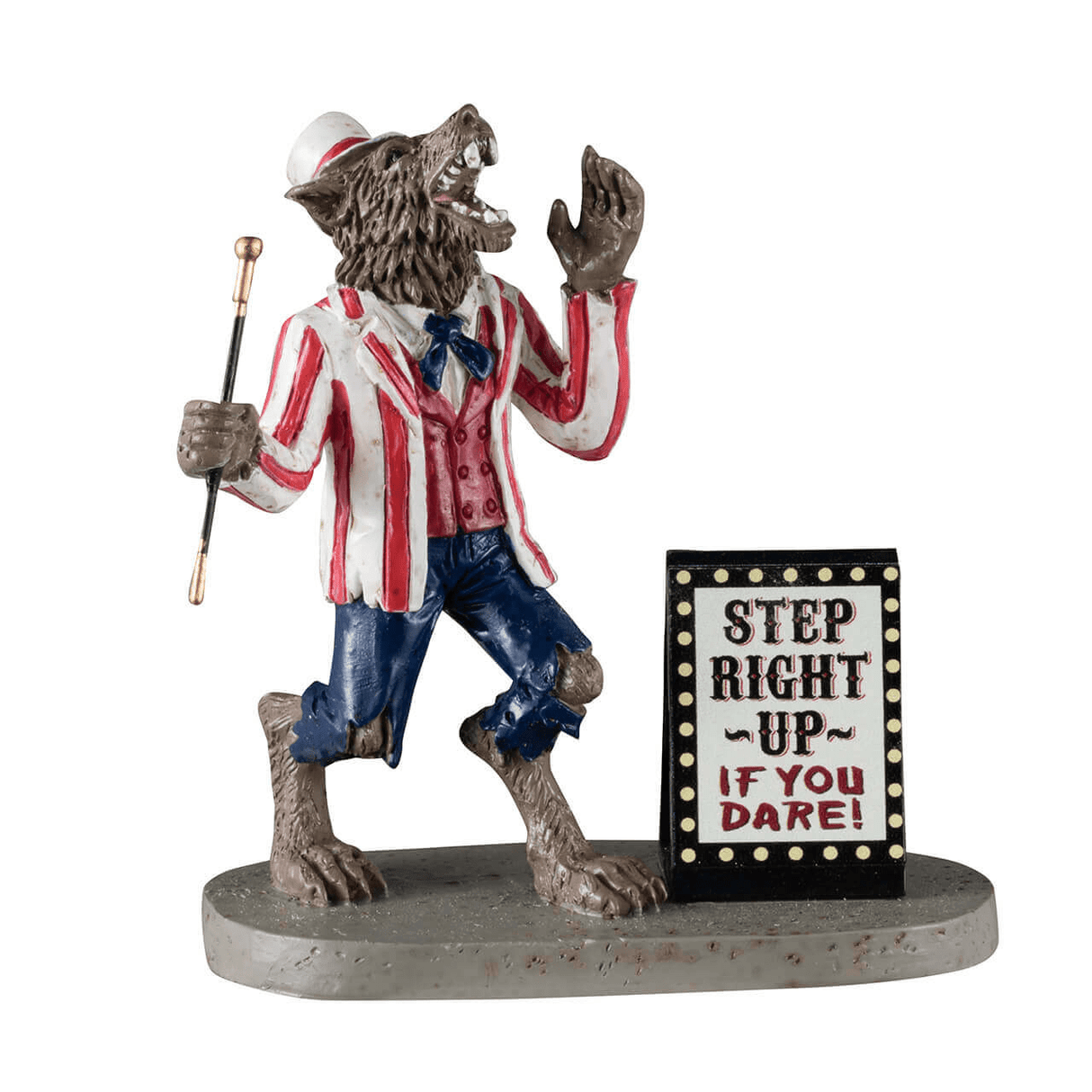 Carnival Barker Lemax Spooky Town Figurine - Mill Race Garden Centre