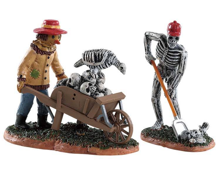 Ghoulish Gardeners Set of 2 Lemax Spooky Town Figurine - Mill Race Garden Centre