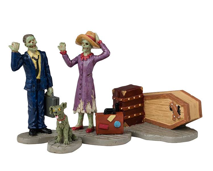 Going Our Way? Set of 4 Lemax Spooky Town Figurine - Mill Race Garden Centre