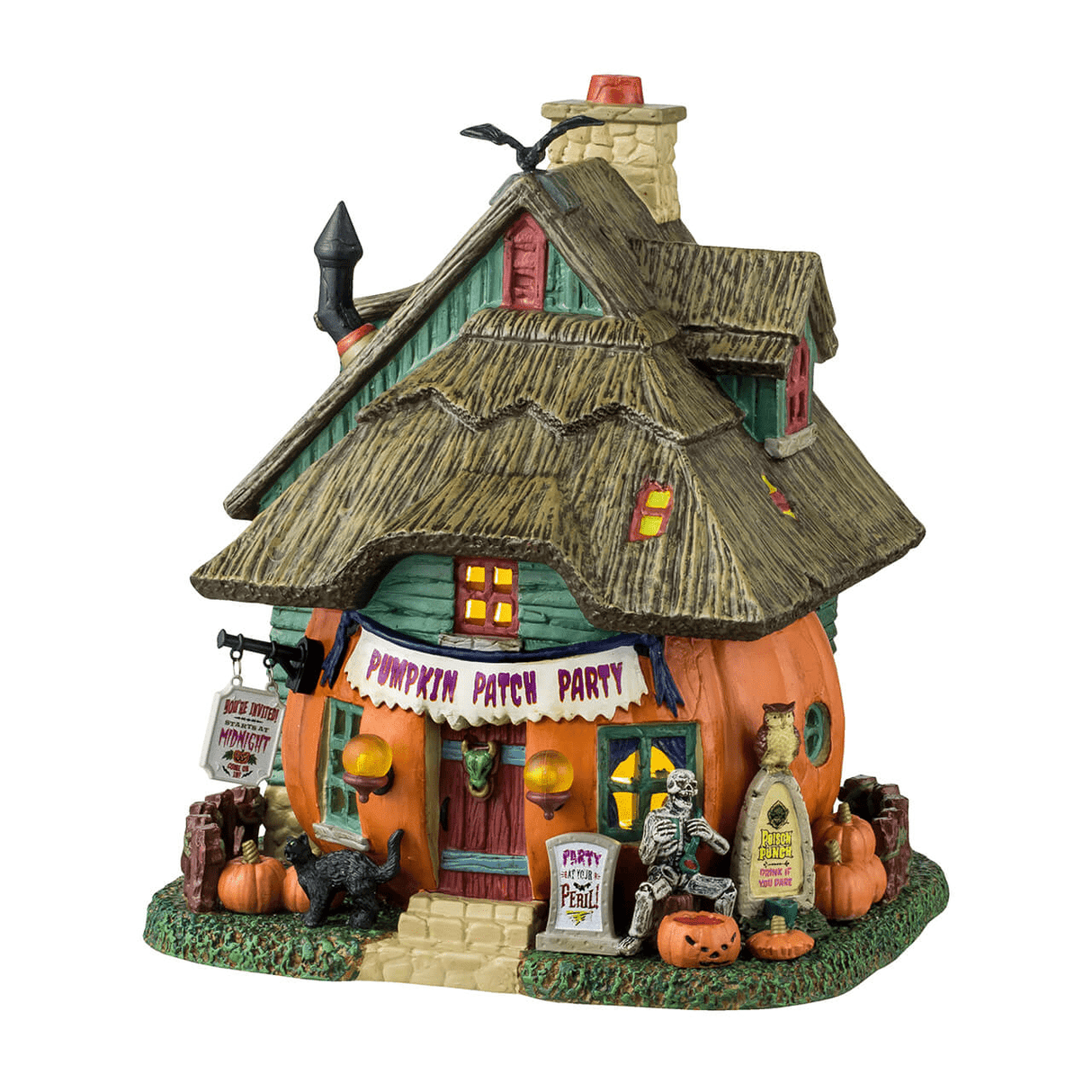 Pumpkin Patch Party Lemax Spooky Town Lighted Building - Mill Race Garden Centre
