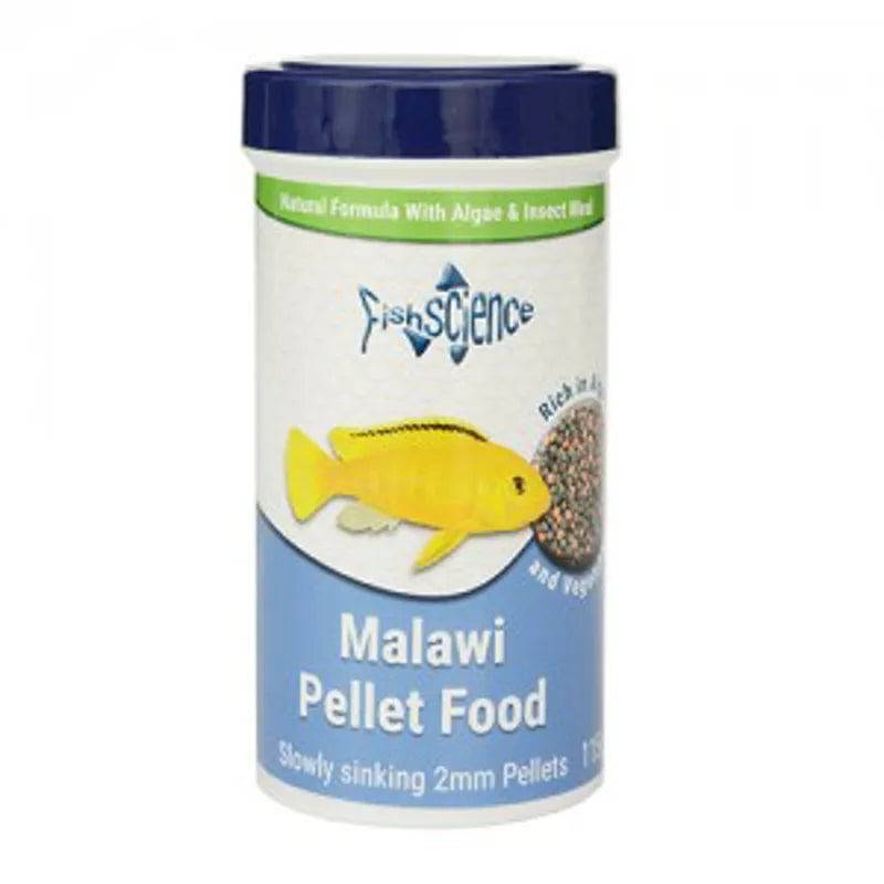 115g Fish Science Malawi Pellet Aquarium Fish Food - Mill Race Garden Centre