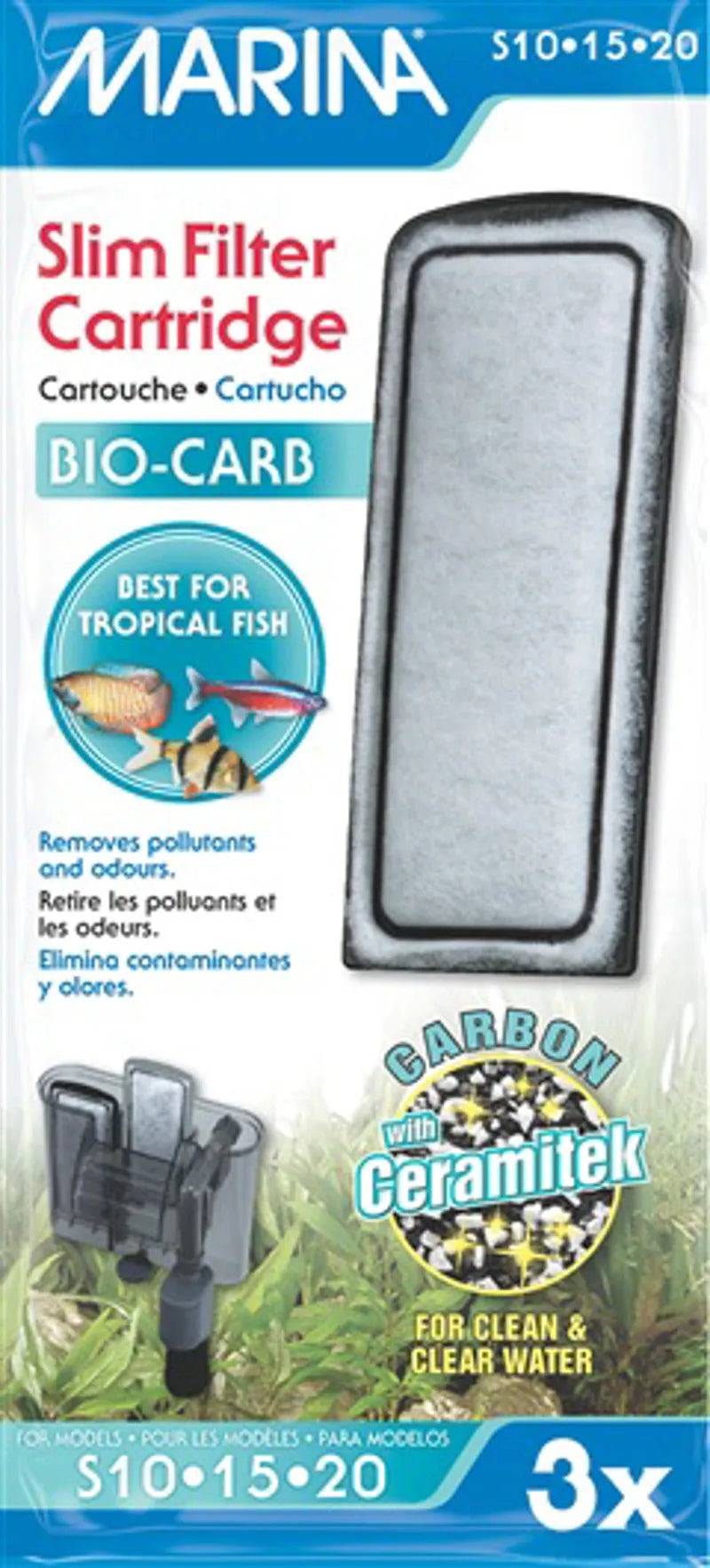 Marina 360 Bio-Carb Slim Filters 3pk A291. - Mill Race Garden Centre