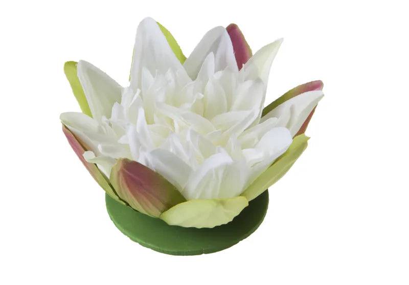 Velda Lotus White Foam Flower 13cm - Mill Race Garden Centre