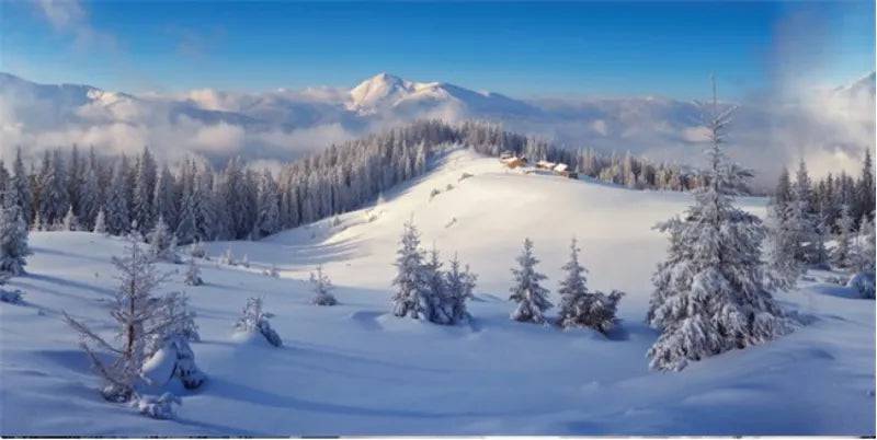 Background Cloth Winter Forest XL 300x150CM by My Village - Mill Race Garden Centre