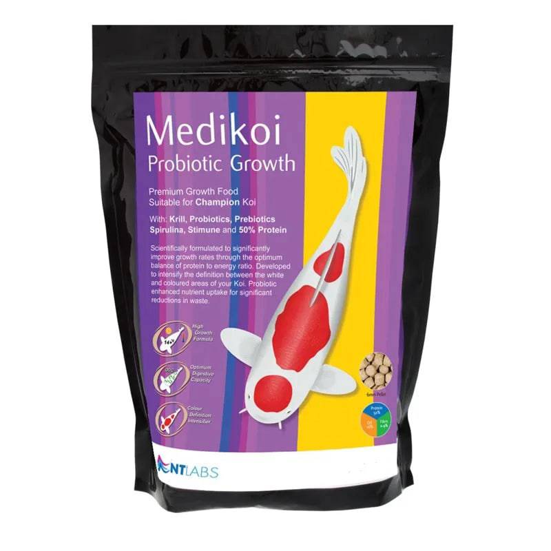 NT Labs MediKoi Probiotic Growth 6mm 3kg Pond Fish Pellet - Mill Race Garden Centre