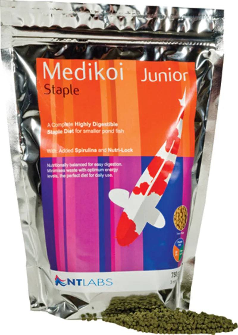 NT Labs Medikoi Staple Junior 3mm 750gm Pond Fish Pellets - Mill Race Garden Centre