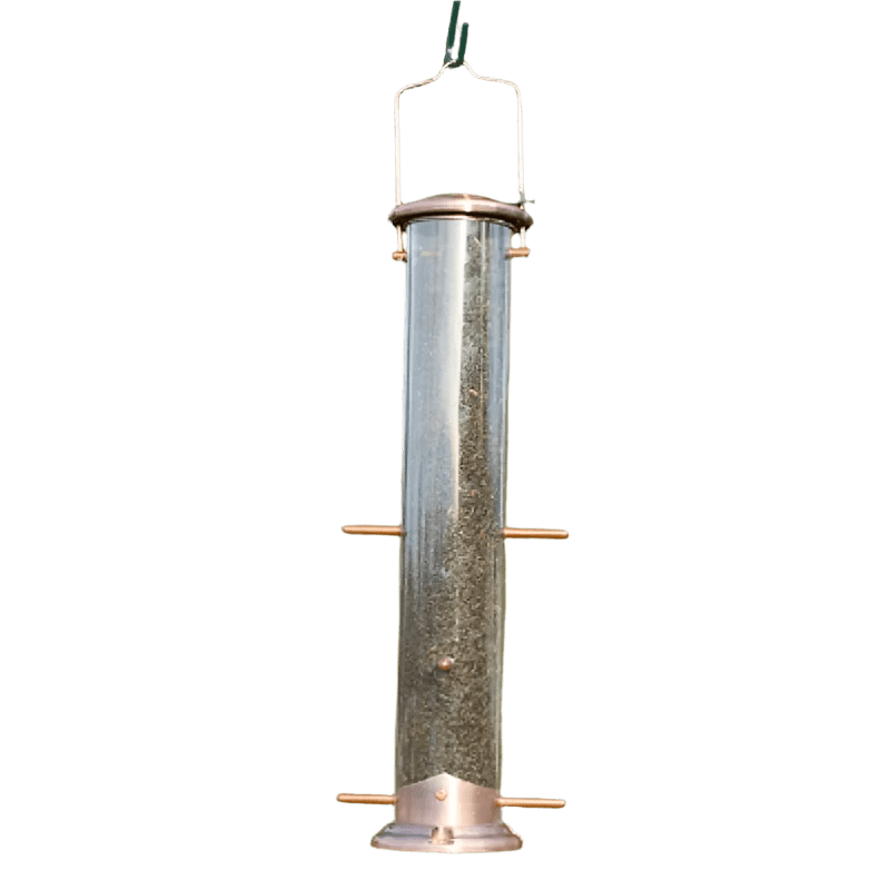 Panacea Products Brushed Copper 6-Port Nyjer Finch Feeder - Mill Race Garden Centre